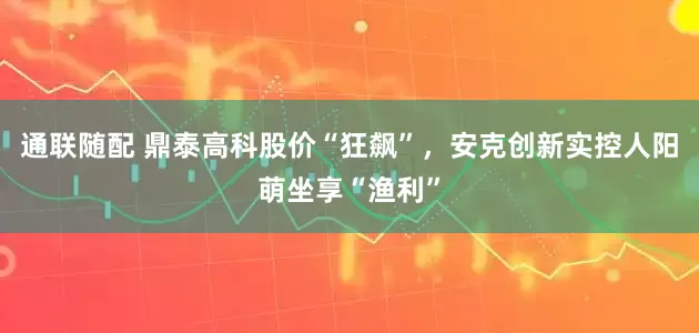 通联随配 鼎泰高科股价“狂飙”，安克创新实控人阳萌坐享“渔利”
